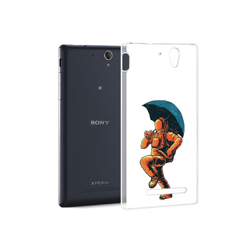 

Чехол MyPads Tocco для Sony Xperia C5 Ultra шагающий космонавт с зонтом (PT16261.253.695), Прозрачный, Tocco