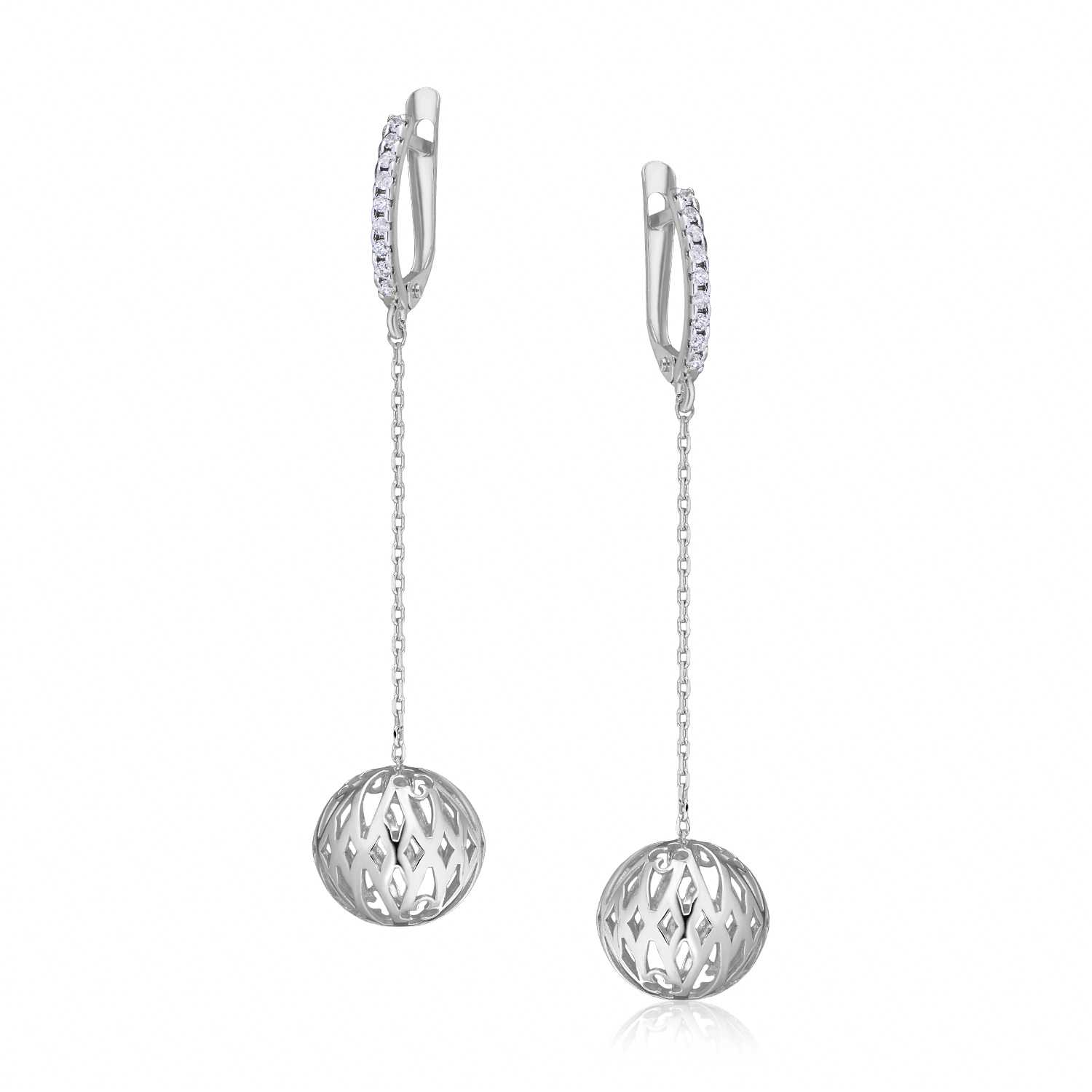 

Серьги из серебра без вставки ЮВЕЛИР КАРАТ 2128863/9