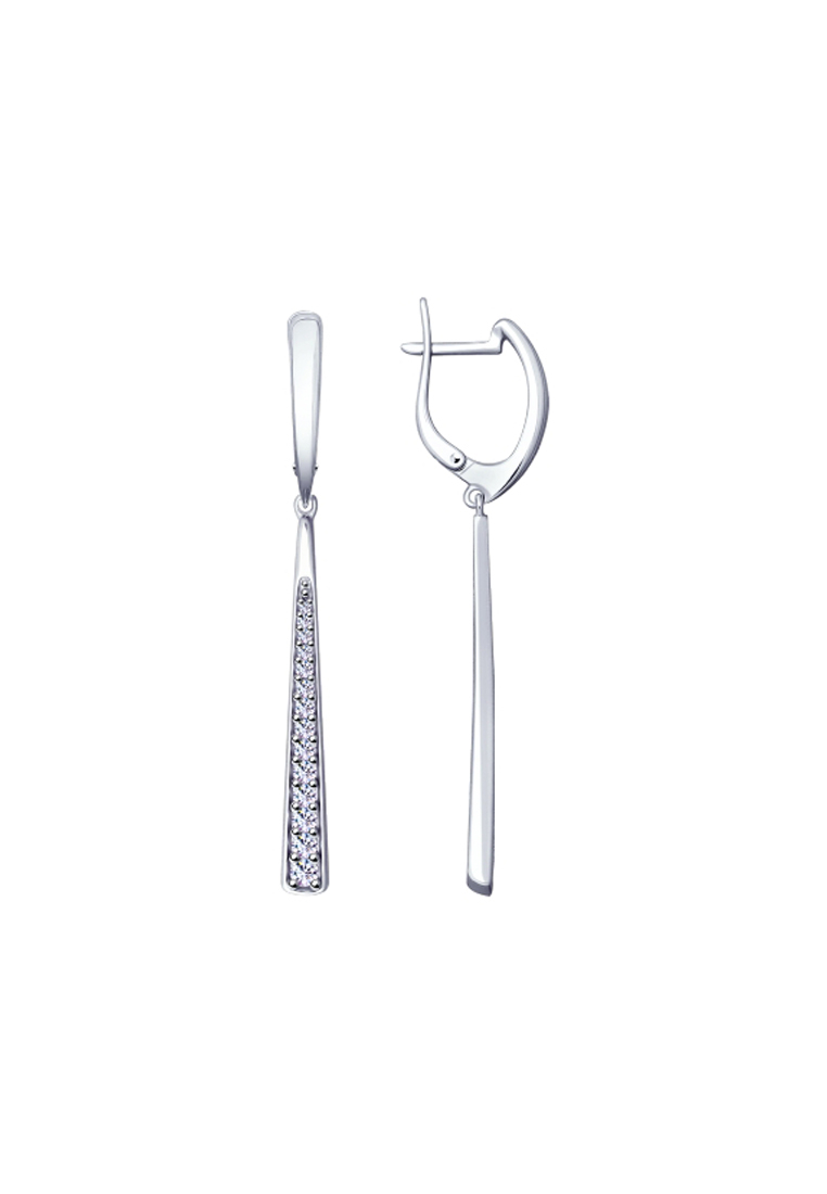 

Серьги из серебра с фианитом SOKOLOV 94022837, 94022837_k