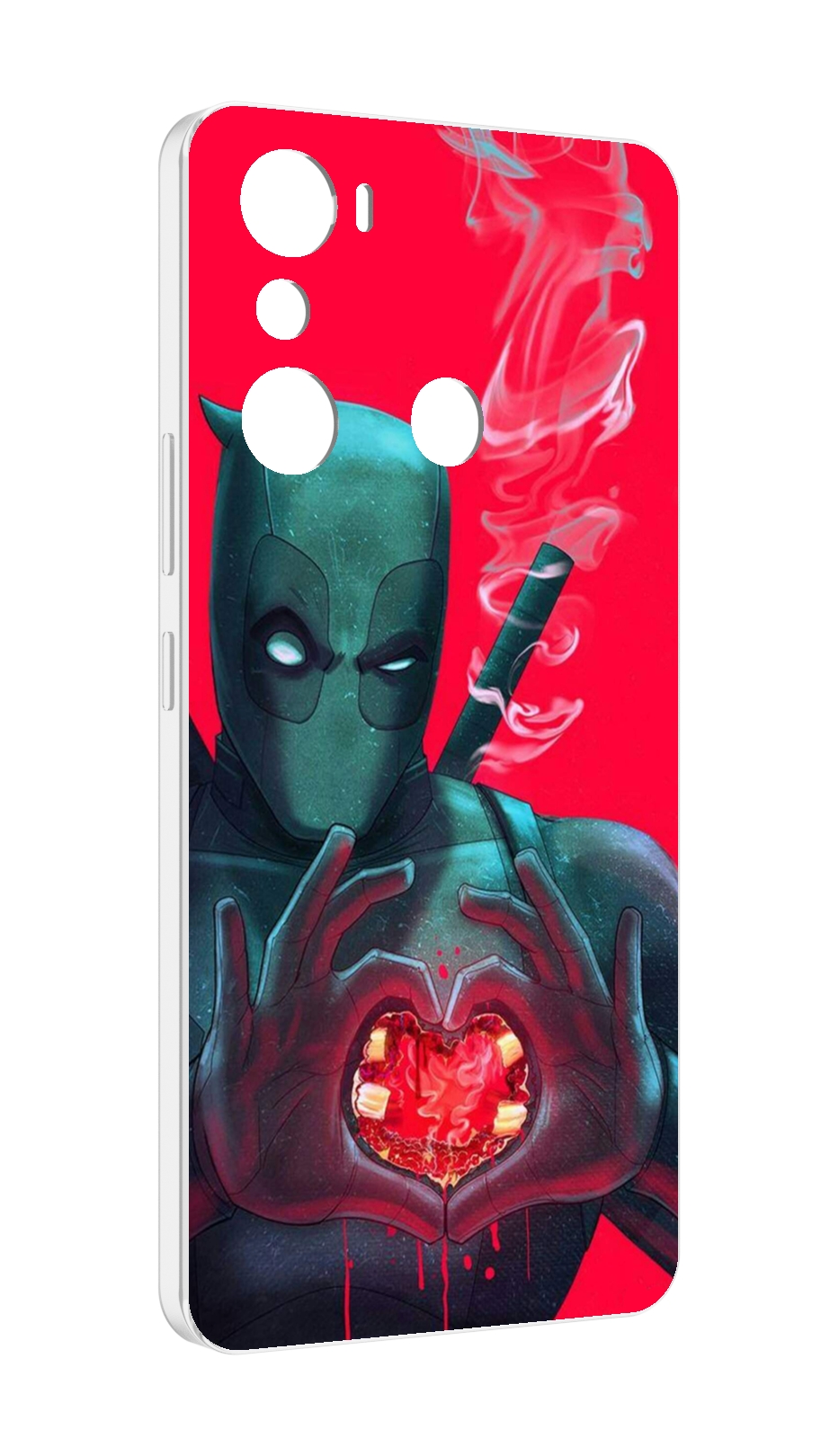 

Чехол MyPads дедпул-в-сердце для Infinix Hot 20i, Прозрачный, Tocco