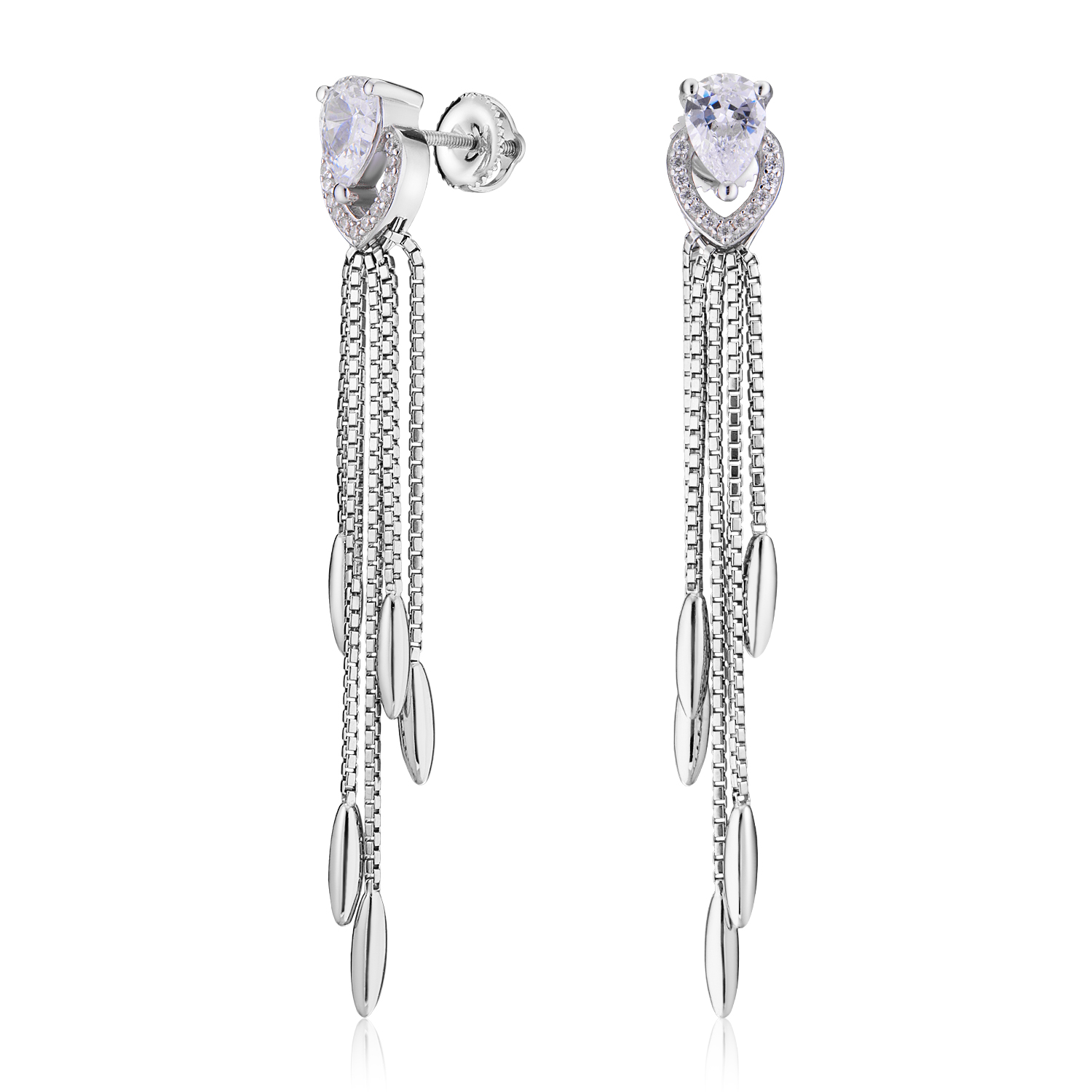 

Серьги из серебра с фианитом ЮВЕЛИР КАРАТ ME13982A