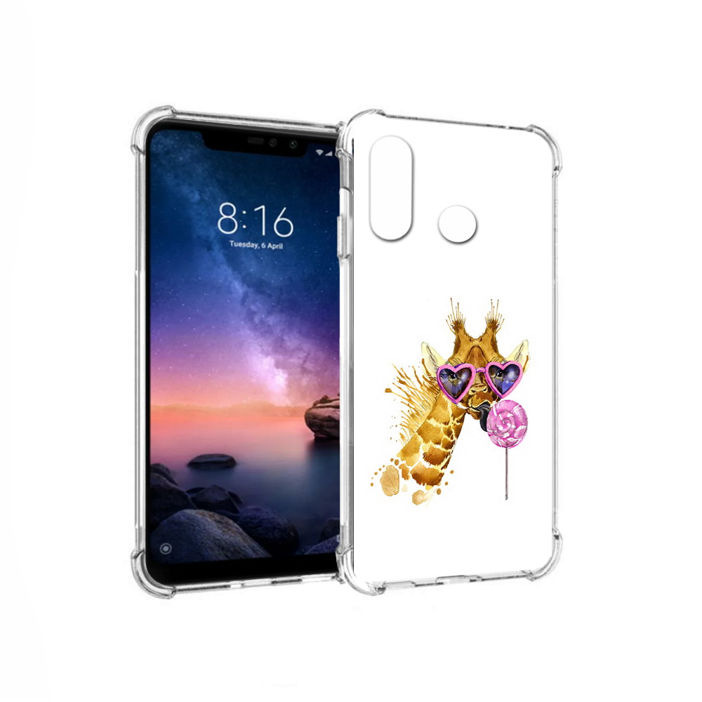 

Чехол MyPads Tocco для Xiaomi Redmi Note 6 акварельный жираф (PT118671.310.217), Прозрачный, Tocco
