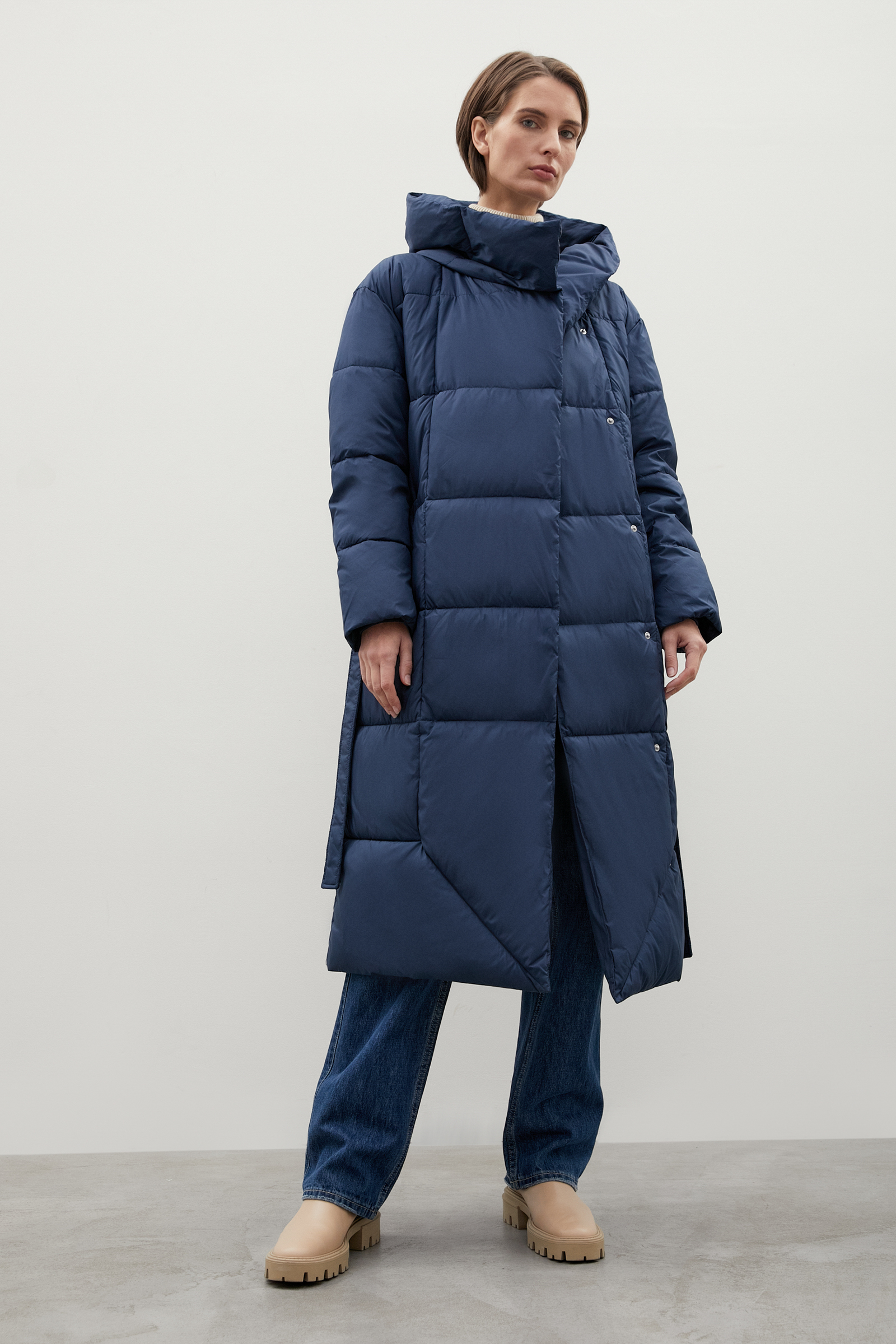 

Пальто женское Finn Flare FWC11029 синее XL/2XL, Синий, FWC11029