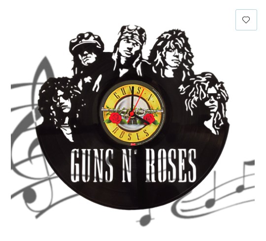 фото Часы виниловая грампластинка gunsn roses ksva-wl-07 nobrand