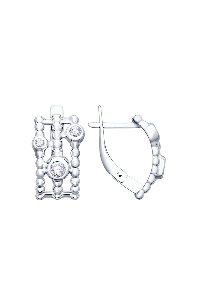 

Серьги из серебра с фианитом SOKOLOV 94022736, 94022736_k