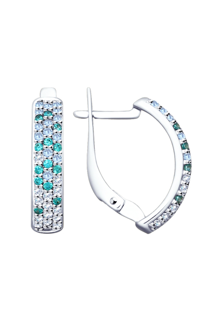 

Серьги из серебра с фианитом SOKOLOV 94022722, 94022722_k