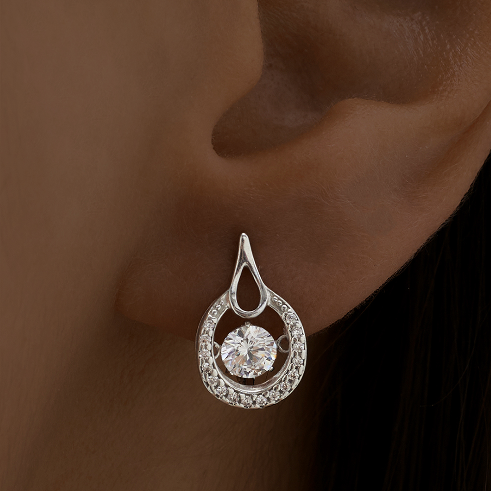 

Серьги из серебра ЮВЕЛИР КАРАТ 2125260/9, фианит, 2125260/9