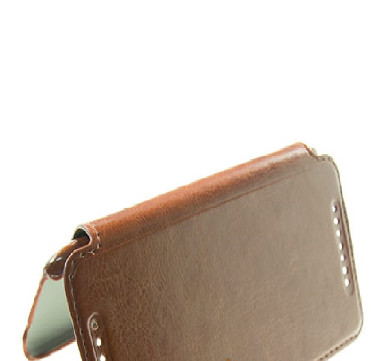Футляр-книга боковой Hoc Crystal Leather для HTC One mini (M4) brown