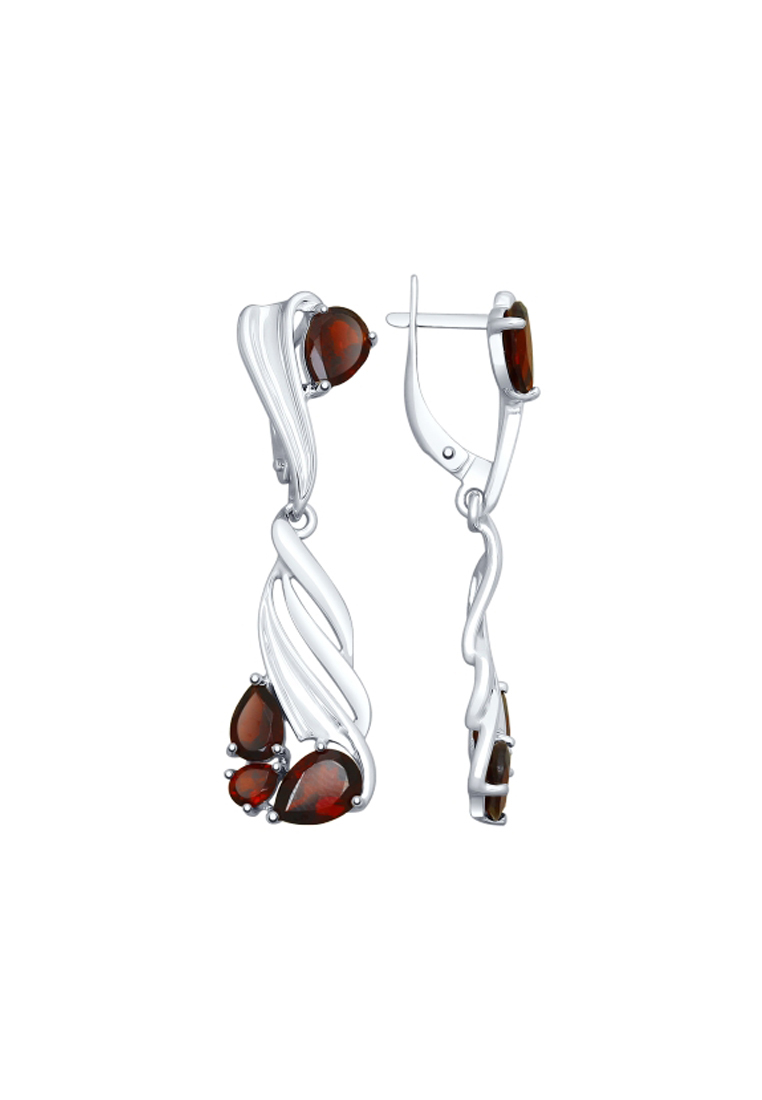 

Серьги из серебра с гранатом/корундом SOKOLOV 92021631, 92021631_k