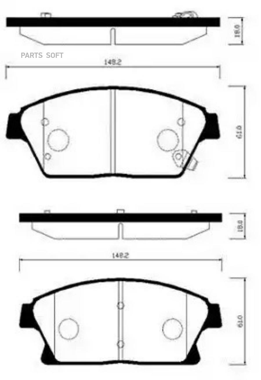 

Тормозные колодки HSB дисковые HP2026