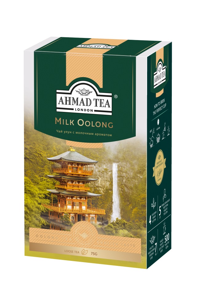 

Чай Ahmad Tea, Милк Улун, аромат молока, оолонг, листовой, картонная коробка, 75г