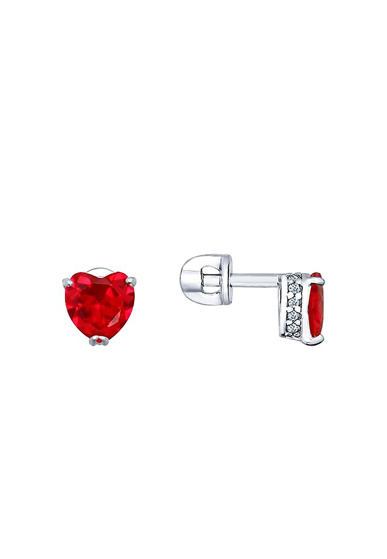

Серьги из серебра с корундом/фианитом SOKOLOV 94021744, 94021744_k