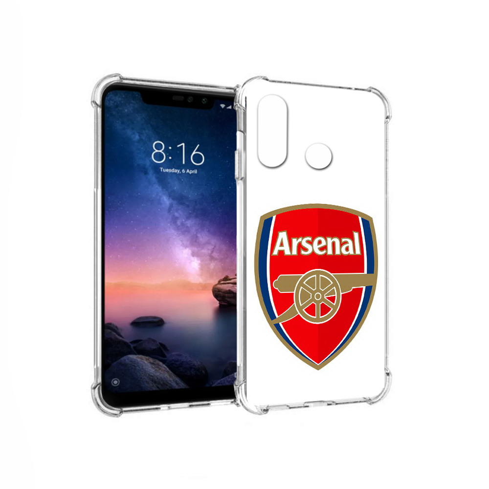 

Чехол MyPads Tocco для Xiaomi Redmi Note 6 ФК Арсенал логотип (PT118671.310.174), Прозрачный, Tocco