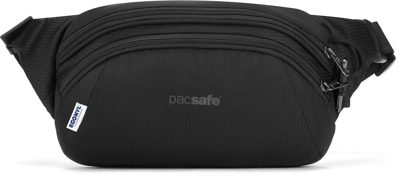 Поясная сумка Pacsafe Metrosafe LS120, черный ECONYL, 2 л.