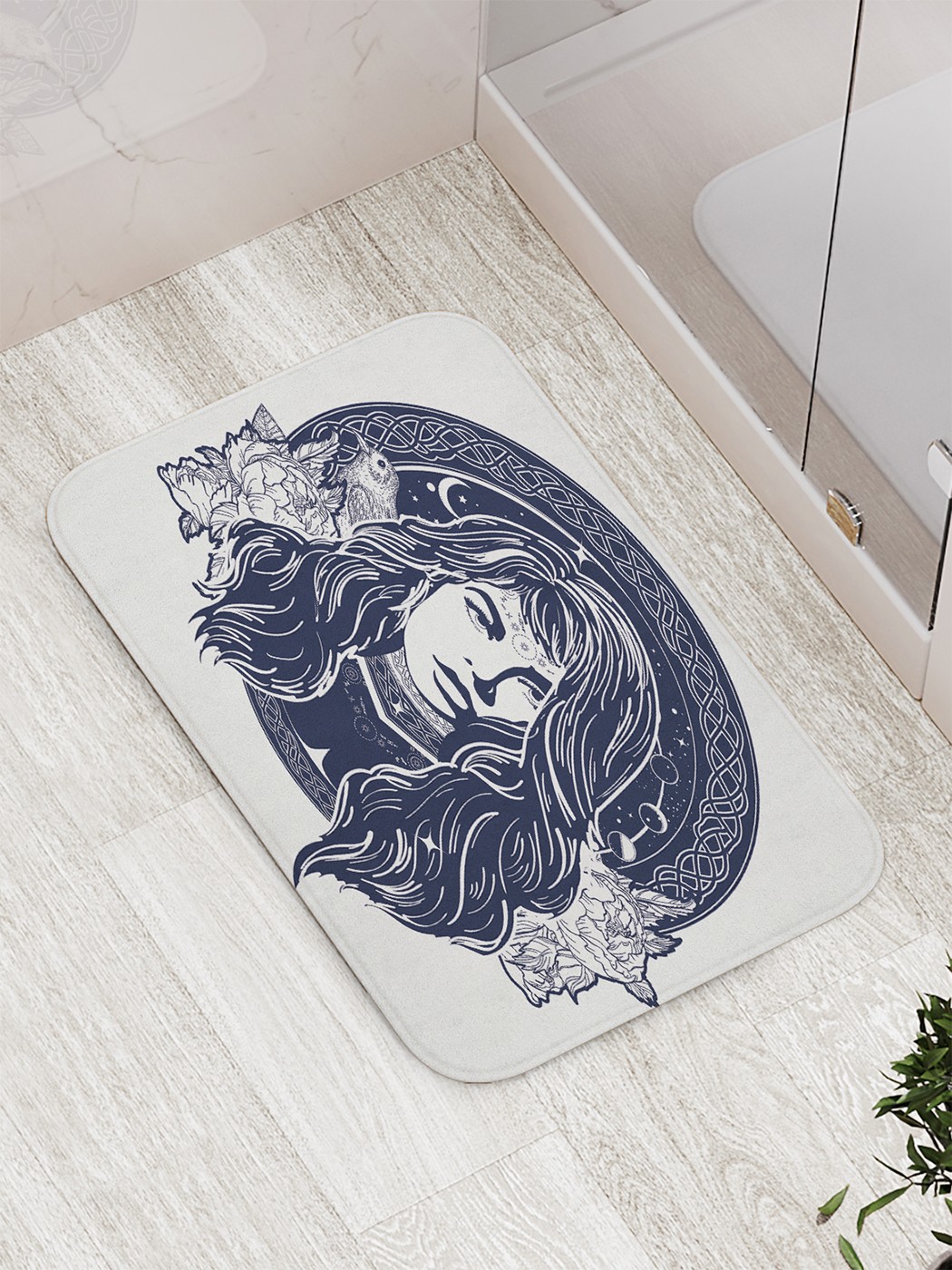 

Коврик противоскользящий для ванной, сауны, бассейна, 77х52 см bath_64708 JoyArty