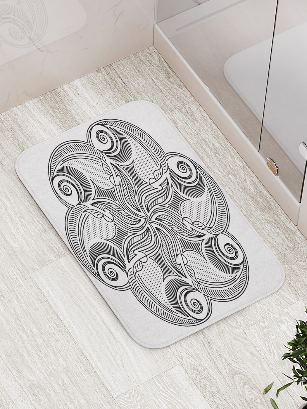 

Коврик противоскользящий для ванной, сауны, бассейна, 77х52 см bath_64702 JoyArty