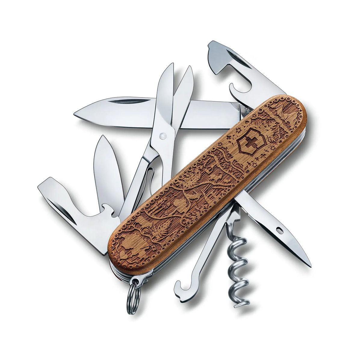 Мультитул Victorinox Climber Wood Swiss Spirit Special Edition 2021, коричневый, 12 опций