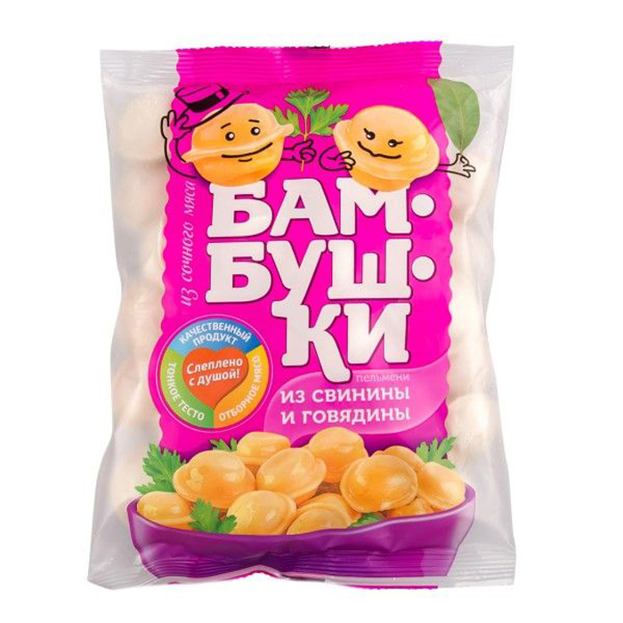 

Пельмени Бамбушки большие свино-говяжьи 430 г