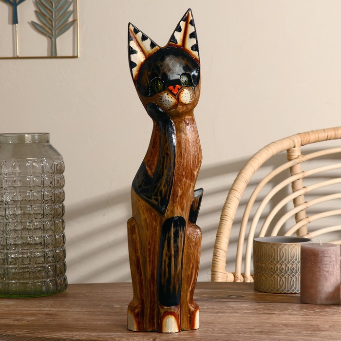 

Сувенир дерево "Кошка" коричневая 50 см