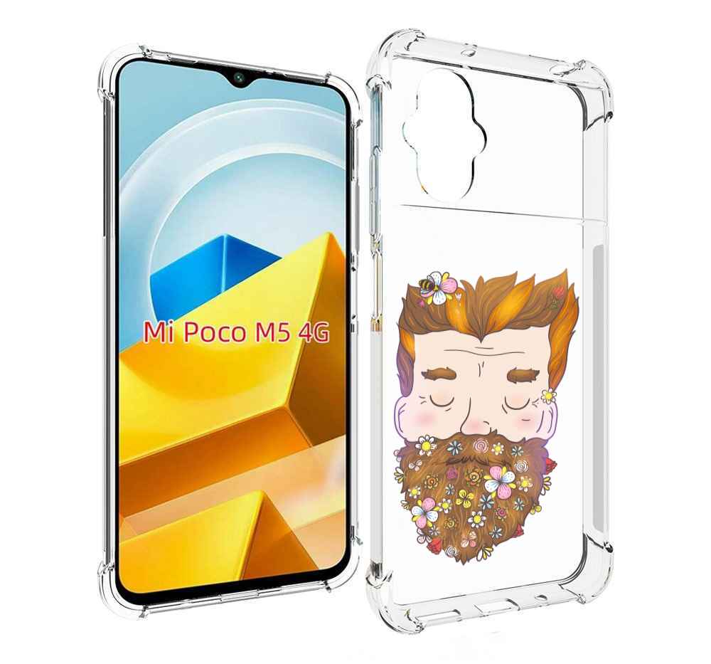 

Чехол MyPads Tocco для Xiaomi M5 мужчина с цветами в бороде, Прозрачный, Tocco