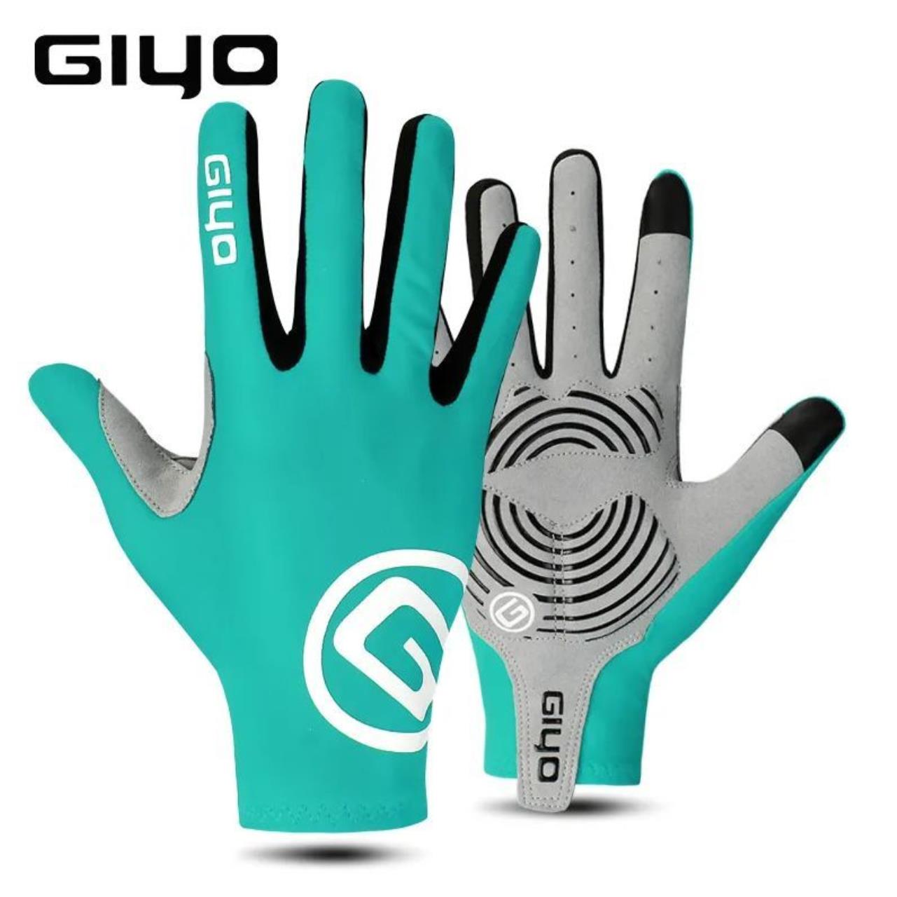 Велосипедные перчатки Giyo XXL бирюзовые из полиэстера