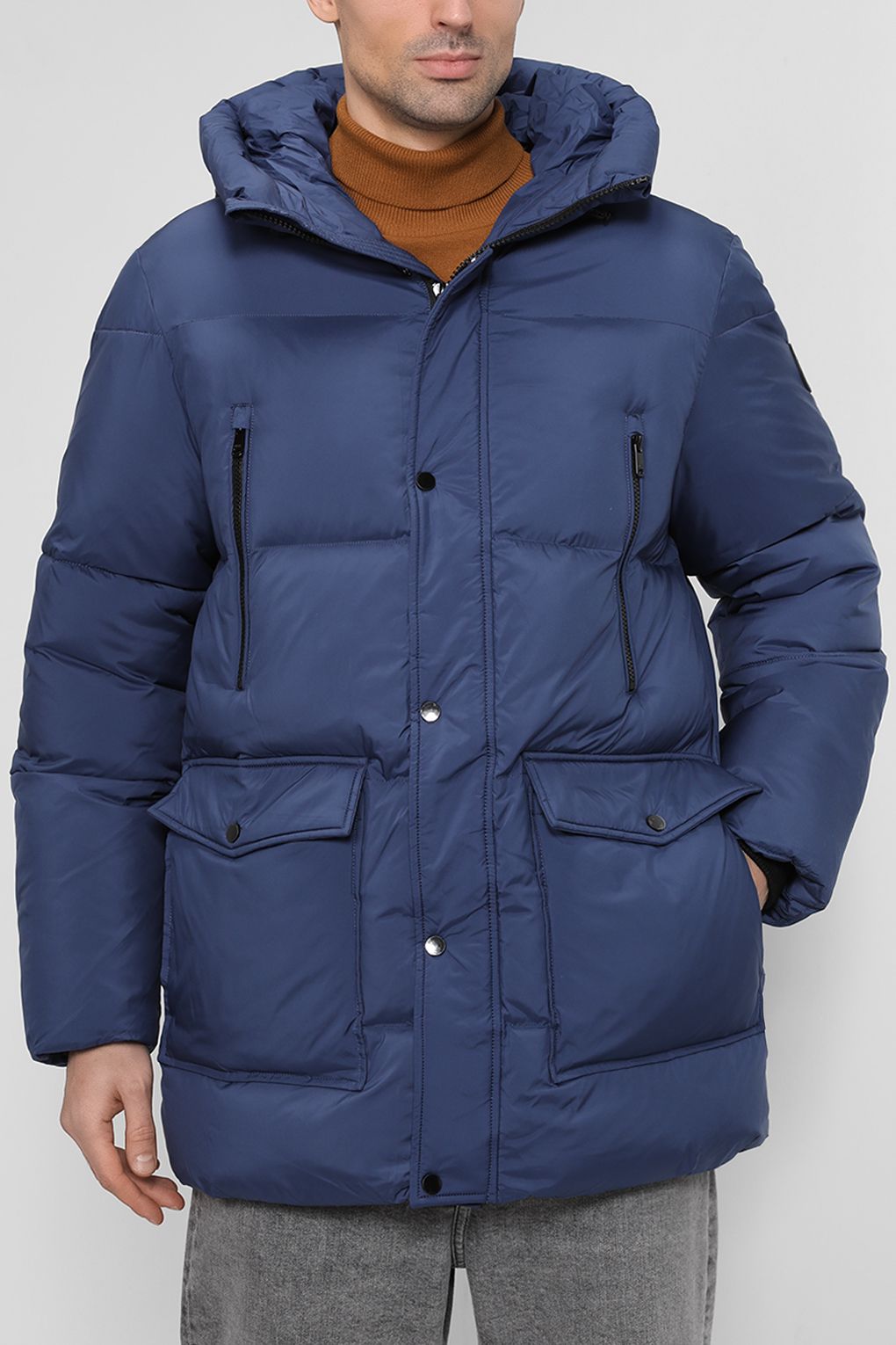 

Парка мужская MARCO DI RADI MDR22089199-205 синяя 50 RU, Синий, MDR22089199-205