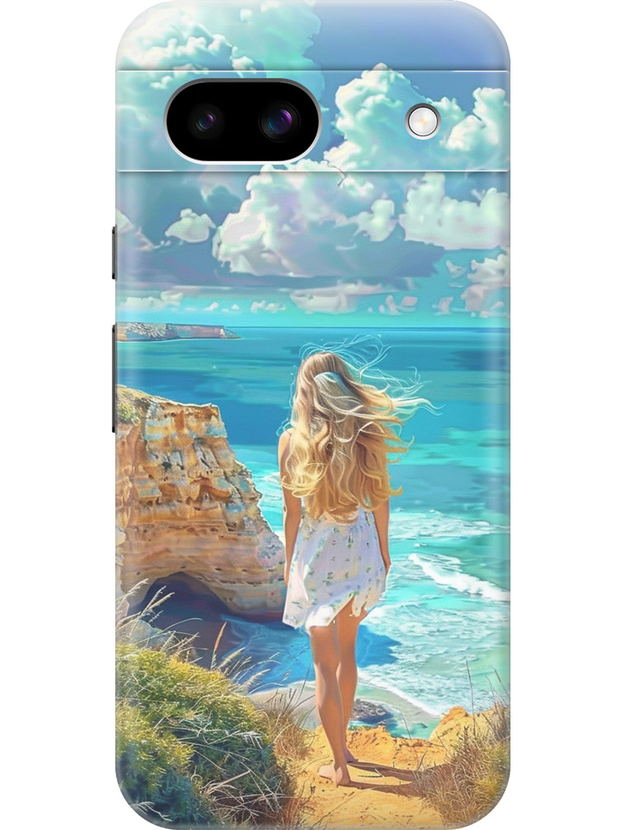 

Силиконовый чехол на Google Pixel 8a с принтом "Безкрайнее море", Прозрачный;белый;голубой;желтый, 784809141