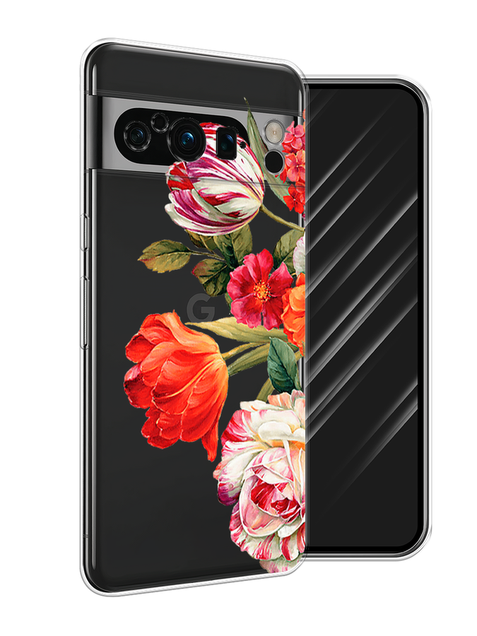 

Чехол Awog на Google Pixel 8 Pro "Весенний букет", Красный;розовый;зеленый, 271650-8