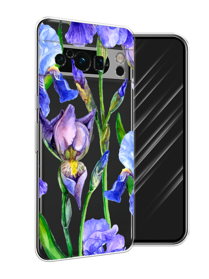 

Чехол Awog на Google Pixel 8 Pro "Синие ирисы", Фиолетовый;голубой;зеленый, 271650-8