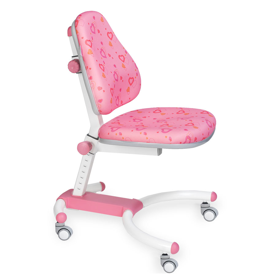 фото Детское растущее кресло kidsmaster k639 enlightening розовый с сердечками