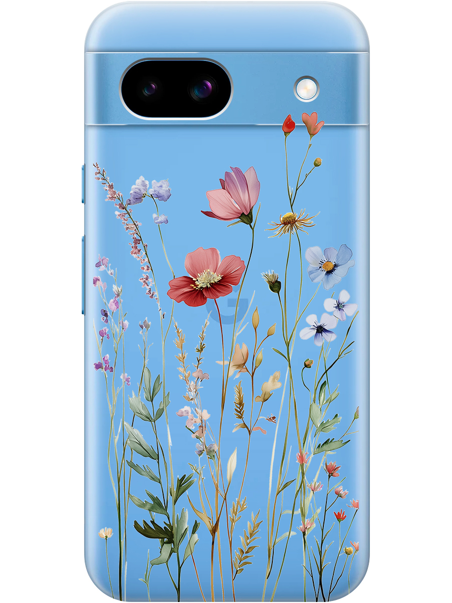 

Силиконовый чехол на Google Pixel 8a с принтом "Милые цветочки" прозрачный, Прозрачный;зеленый;красный, 784809123