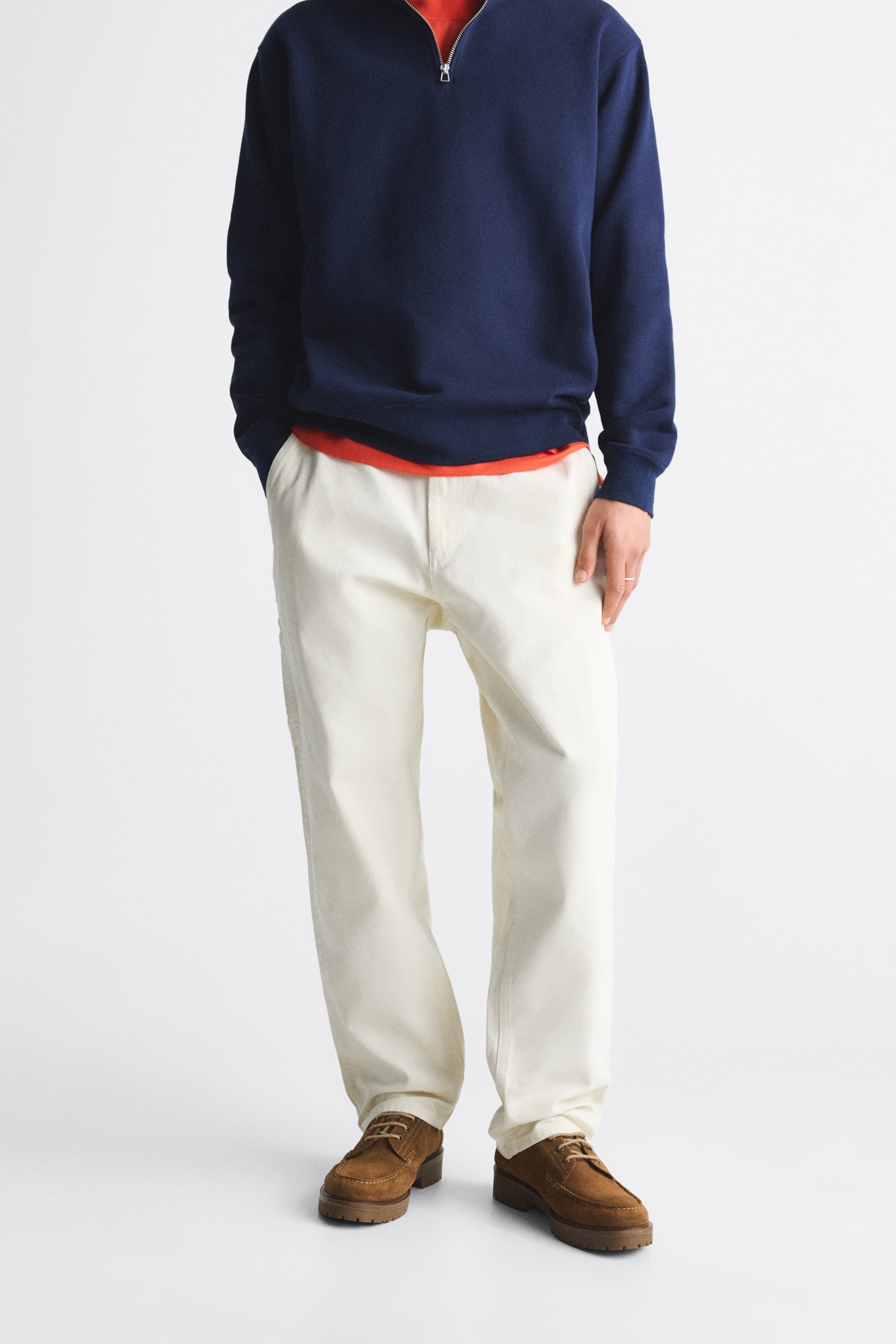 

Джинсы мужские ZARA 01538442 бежевые 38 RU (доставка из-за рубежа), Бежевый, 01538442