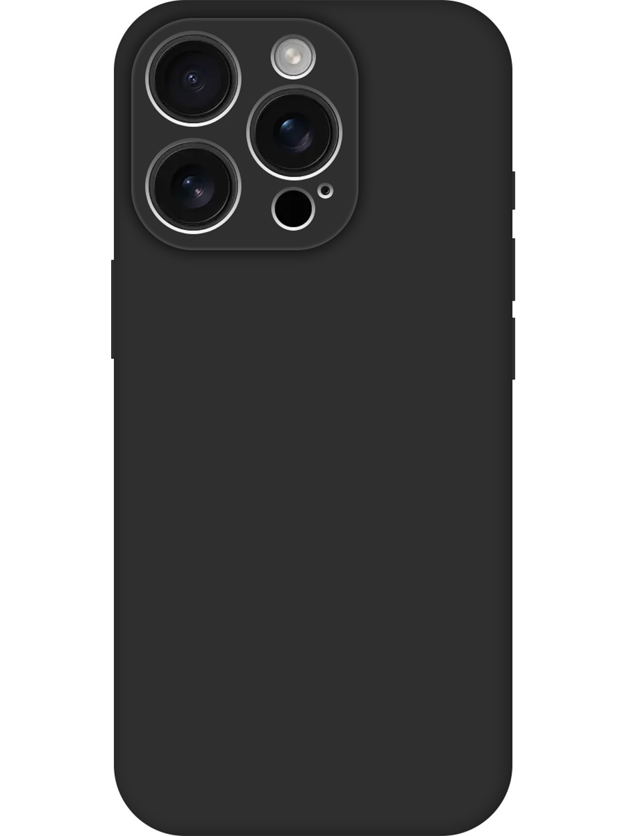 

Силиконовый чехол на Apple iPhone 16 Pro матовый черный, 785197713