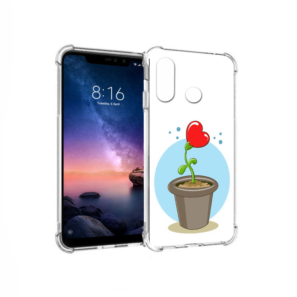 

Чехол MyPads Tocco для Xiaomi Redmi Note 6 Растение любви 14 февраля (PT118671.310.145), Прозрачный, Tocco