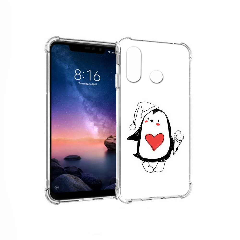 

Чехол MyPads Tocco для Xiaomi Redmi Note 6 Пингвин с мороженым (PT118671.310.135), Прозрачный, Tocco