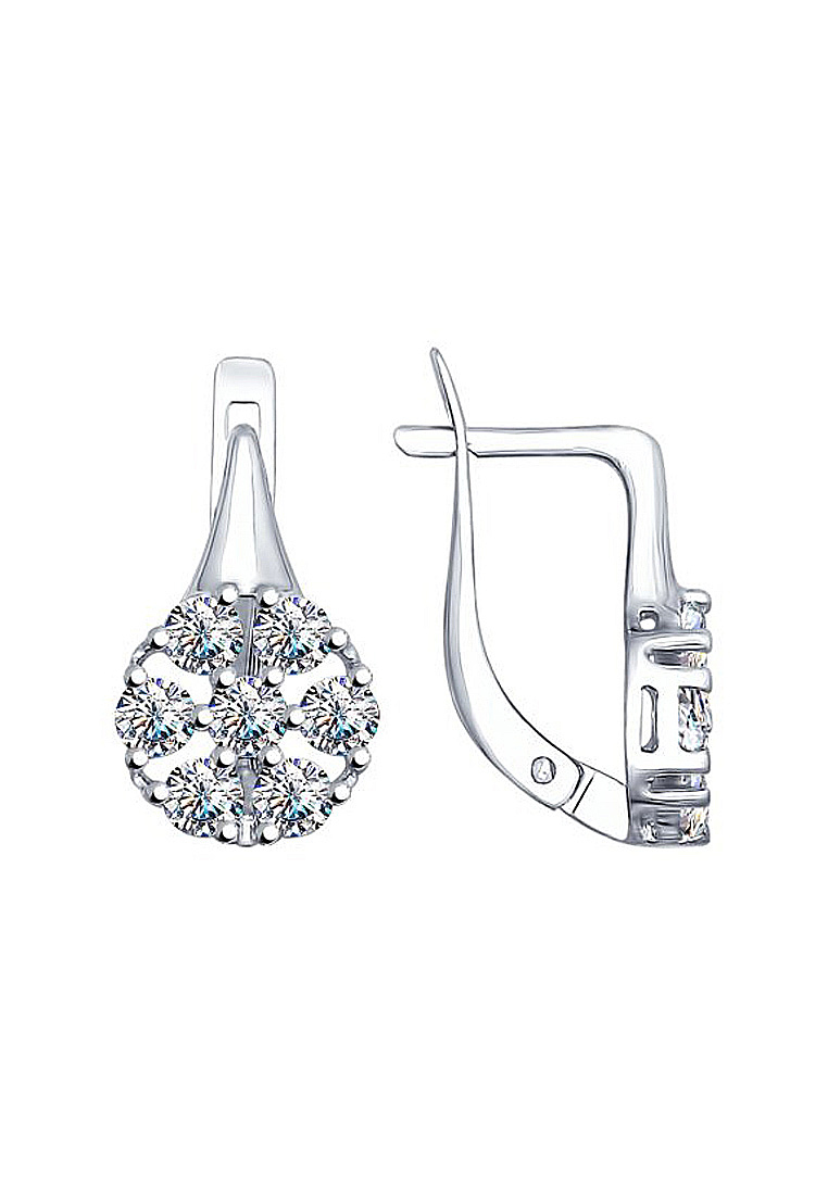 

Серьги из серебра с фианитом SOKOLOV 94022484, 94022484_k