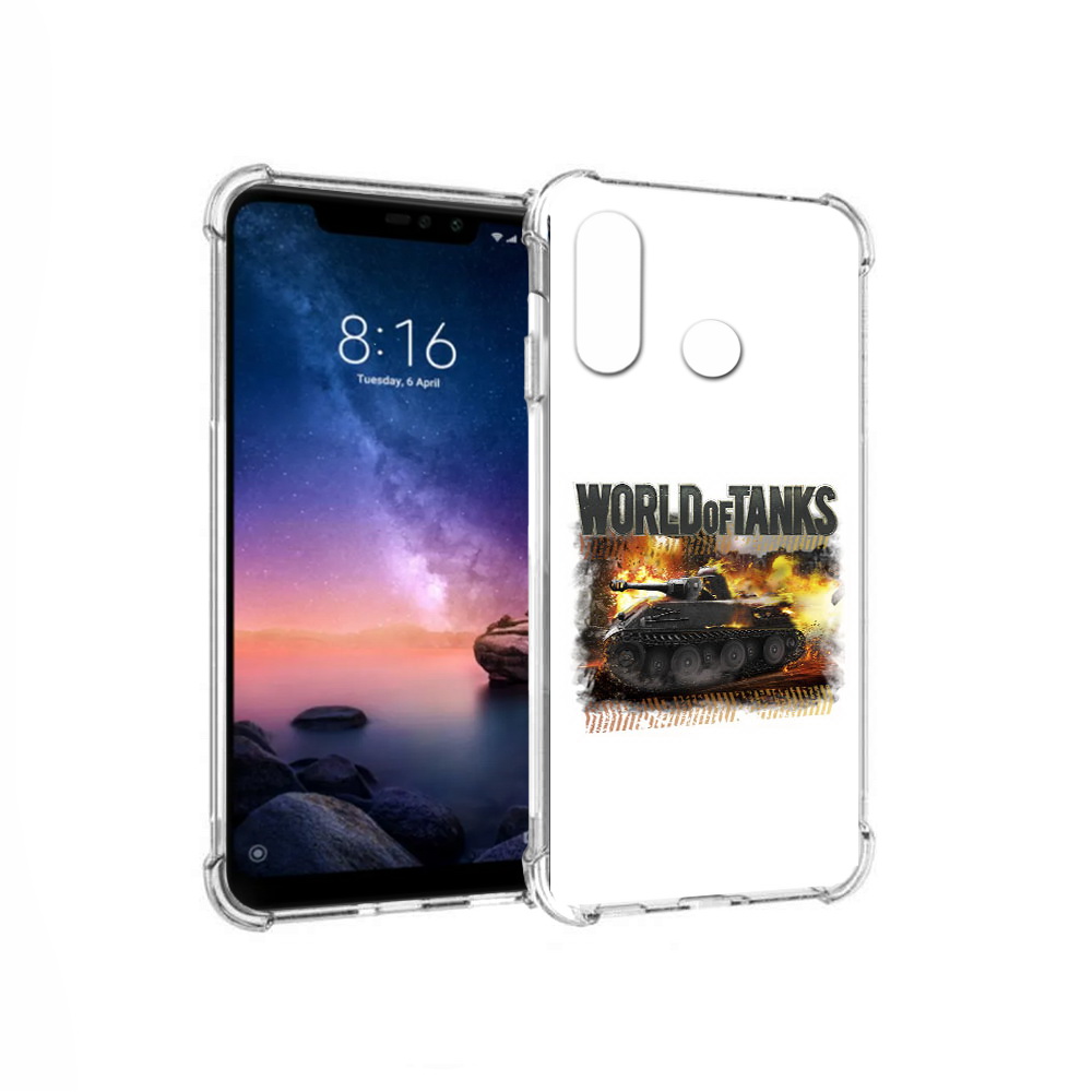 

Чехол MyPads Tocco для Xiaomi Redmi Note 6 Мир танков-2 (PT118671.310.118), Прозрачный, Tocco