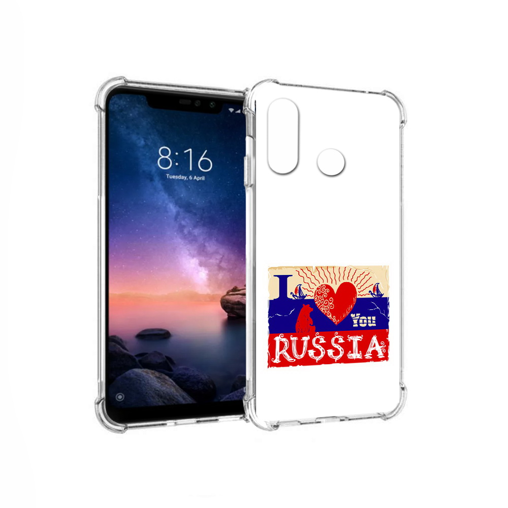 

Чехол MyPads Tocco для Xiaomi Redmi Note 6 Люблю Россию (PT118671.310.112), Прозрачный, Tocco