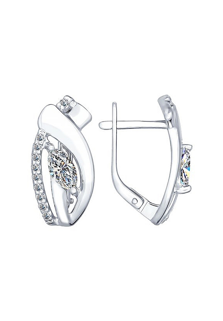 

Серьги из серебра с фианитом SOKOLOV 94022249, 94022249_k