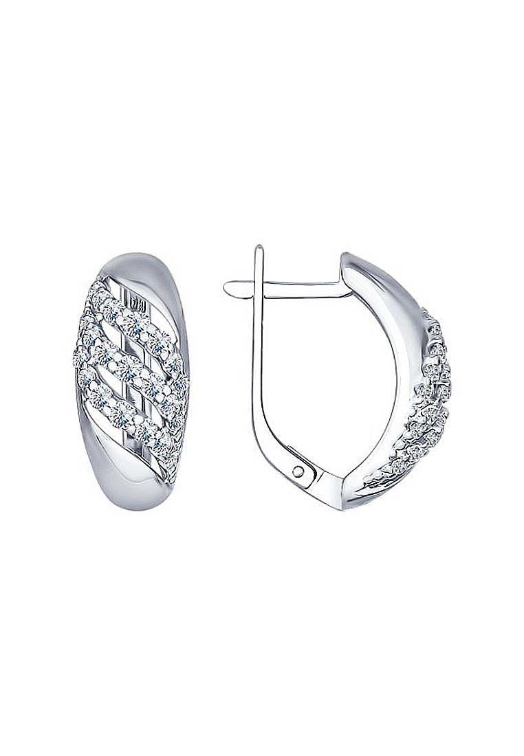 

Серьги из серебра с фианитом SOKOLOV 94022248, 94022248_k