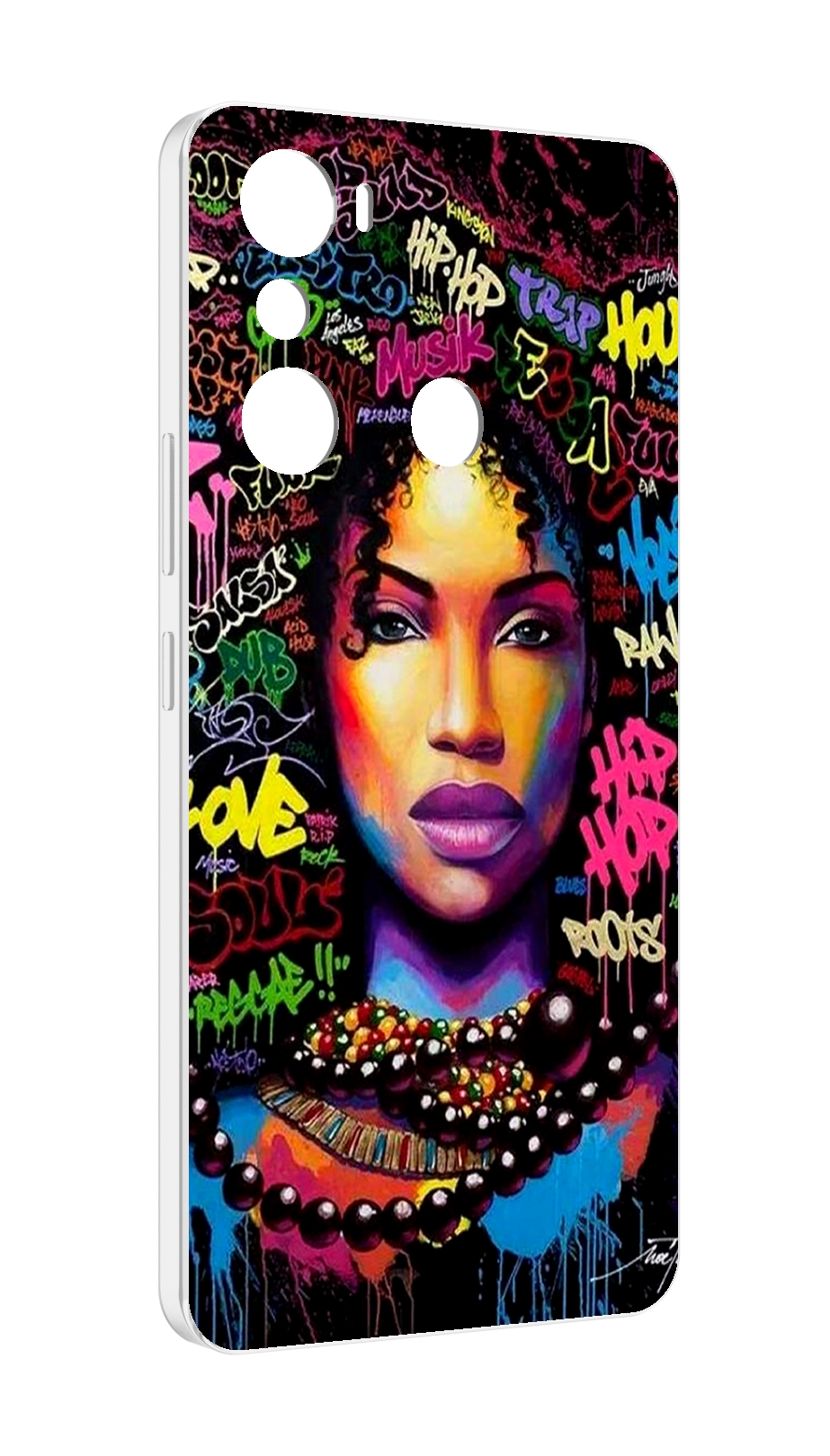 

Чехол MyPads девушка-в-граффити женский для Infinix Hot 20i, Прозрачный, Tocco
