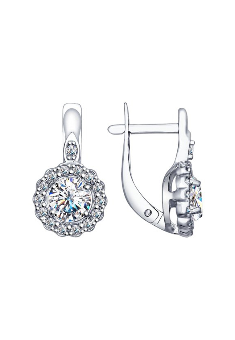 

Серьги из серебра с фианитом SOKOLOV 94022571, 94022571_k