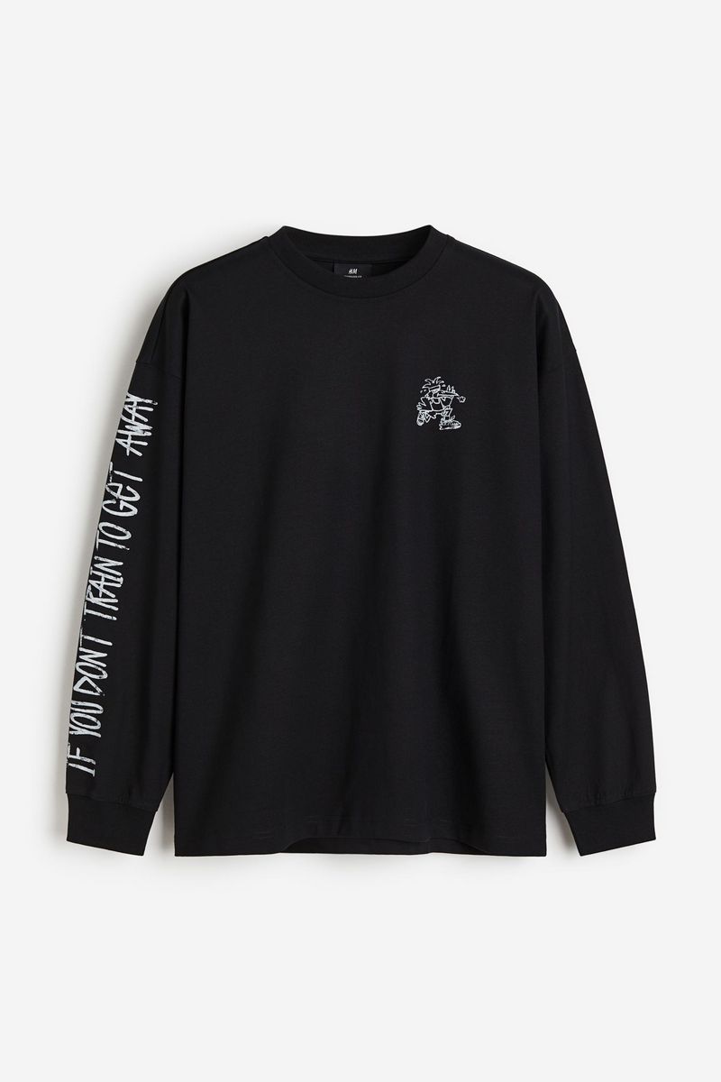 

Свитшот мужской H&M 1224098 черный XL, 1224098