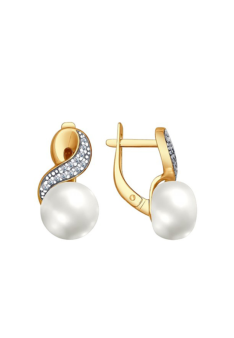 

Серьги из серебра с фианитом/жемчугом SOKOLOV 93020789, 93020789_k