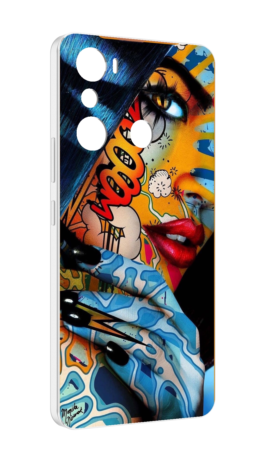 

Чехол MyPads девушка разрисованная краскам иженский для Infinix Hot 20i, Прозрачный, Tocco