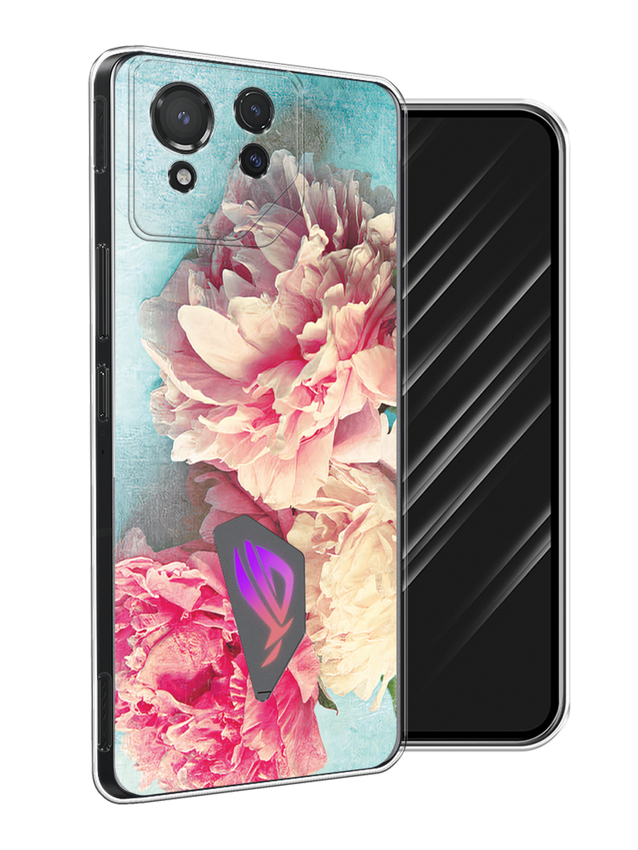 

Чехол Awog на Asus ROG Phone 8 "Пионы new", Бирюзовый, 45150-1
