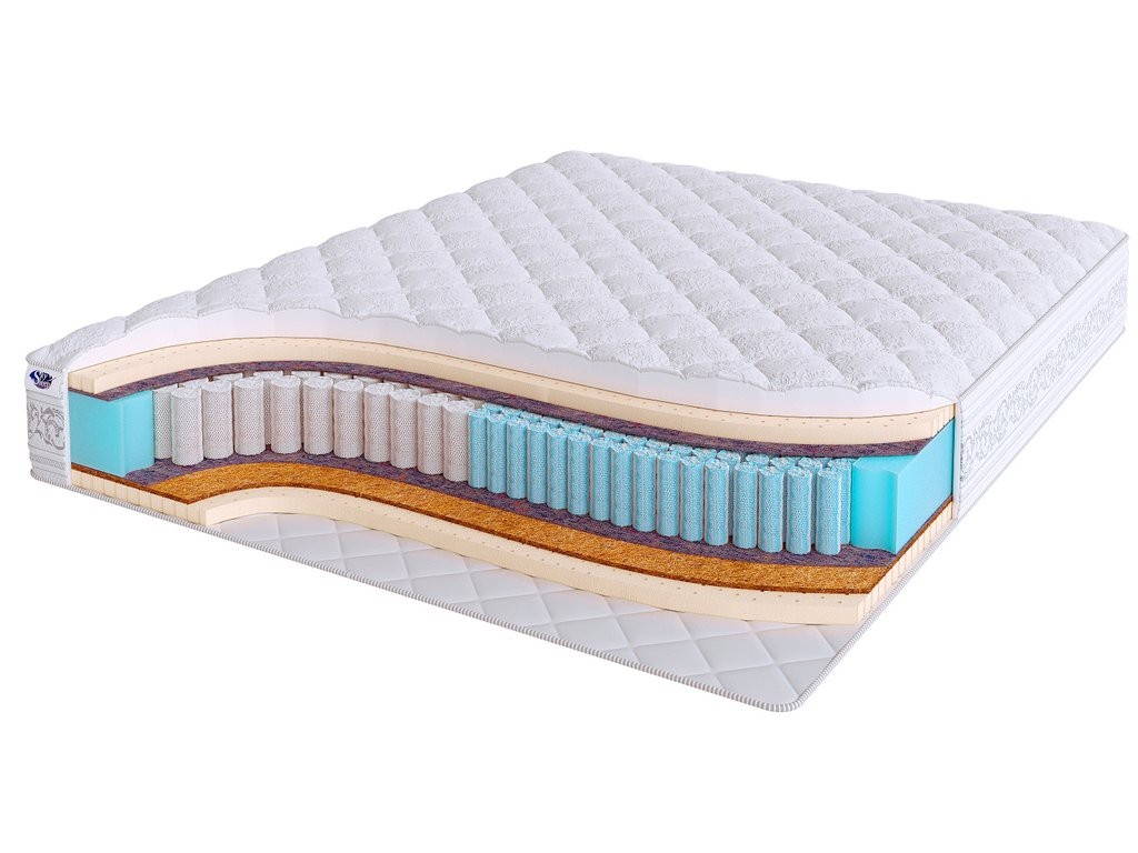 

Матрас SkySleep Real Zone Duo Nature S500/S1000 200х200, Бежевый;белый;серый;серебристый, Real Zone Duo Nature S500/S1000