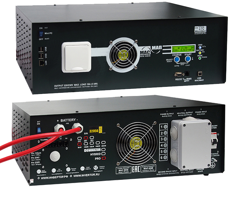 

Инвертор МАП Pro 48В 9 кВт, MAPPRO-48-9