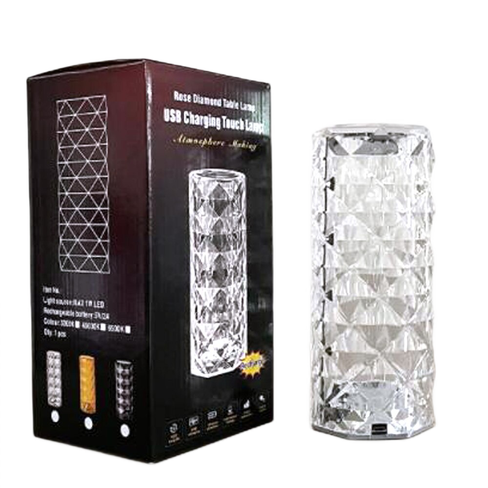 Настольная лампа Rose Diamond алмаз USB Charging Touch Lamp