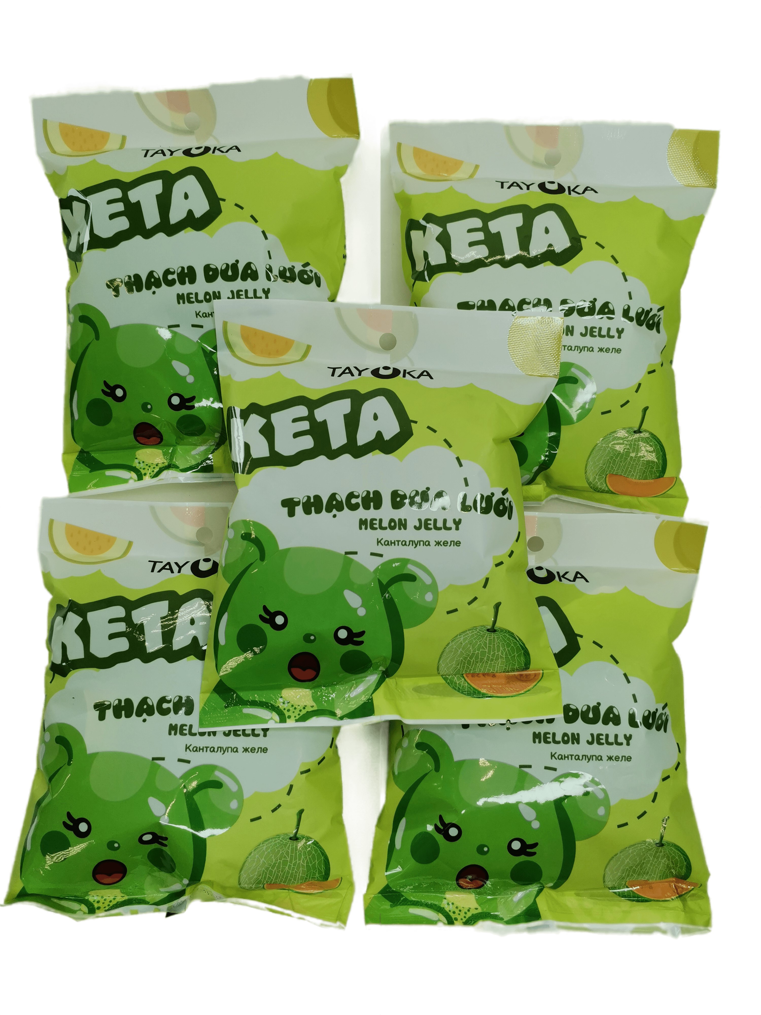 Желе КЕТА фруктовое в пакетиках, вкус Дыня, 100 г х 5 шт